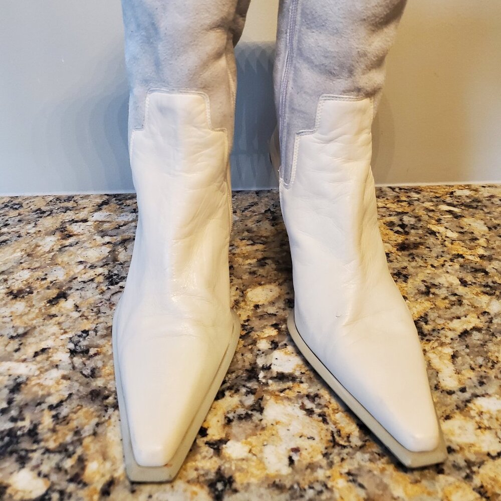 Donald Pliner Ivory Leather/Suede Bootie